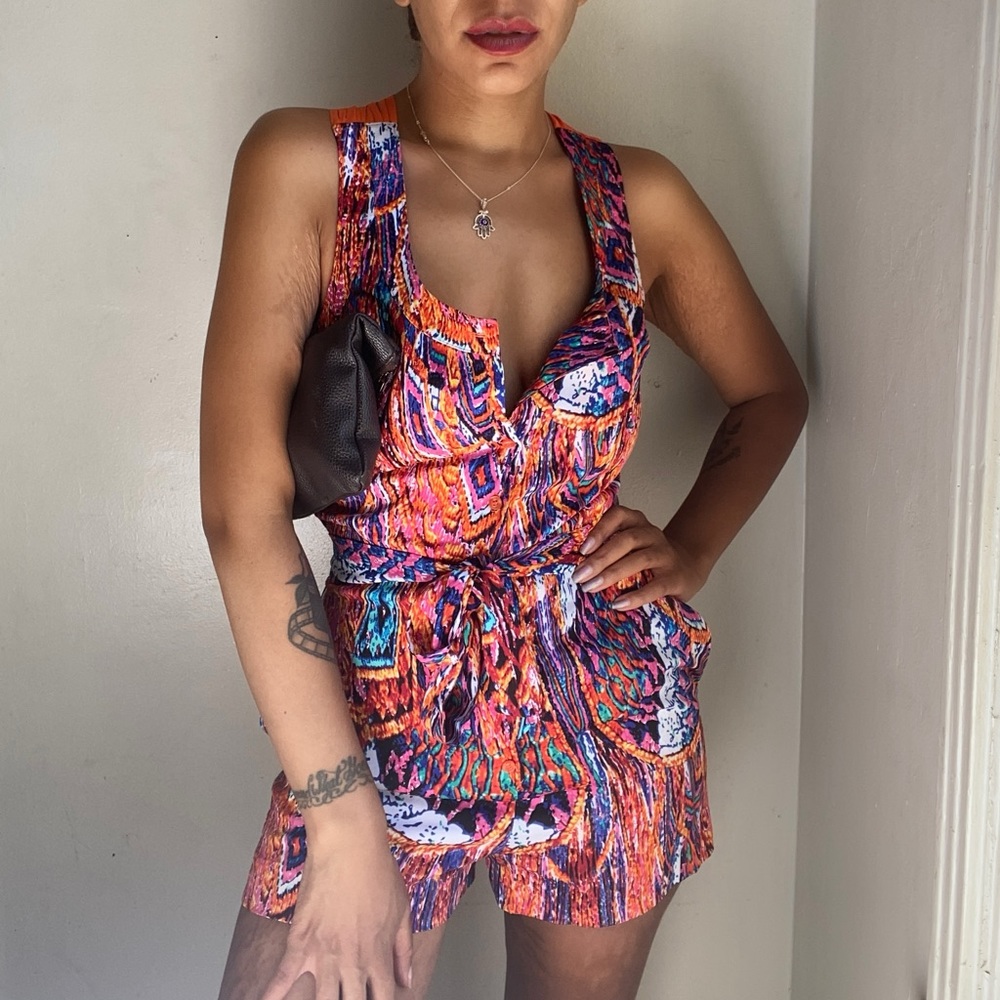 NWT BEBE Printed Romper